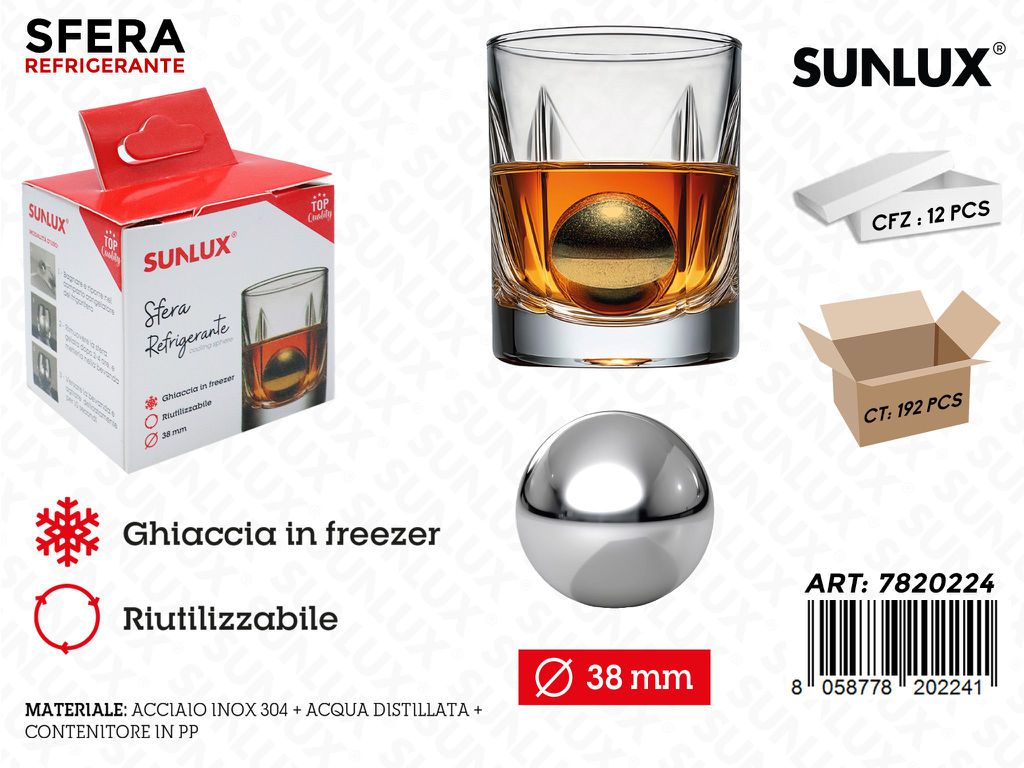 Sunlux Sfera Refrigerante Acc.inox 304 D.38MM