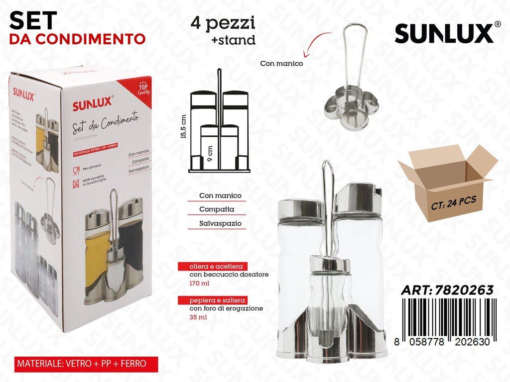 Sunlux Set Condimento 4PCS c/Stand