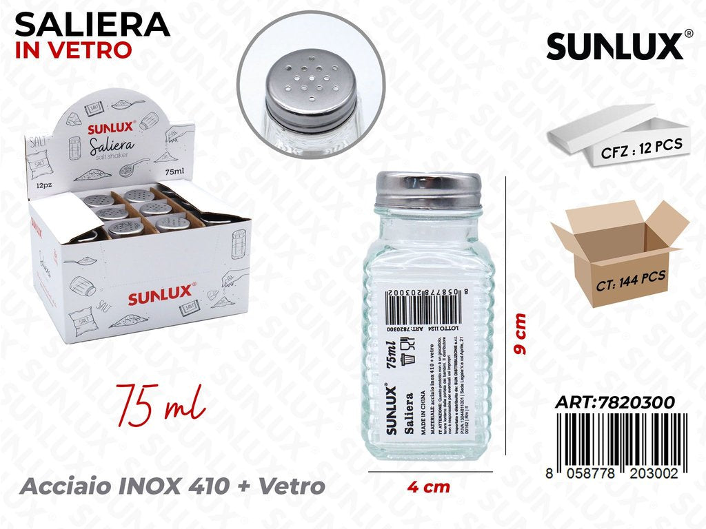 Sunlux Esp. Saliera in Vetro 75ML 4*9CM