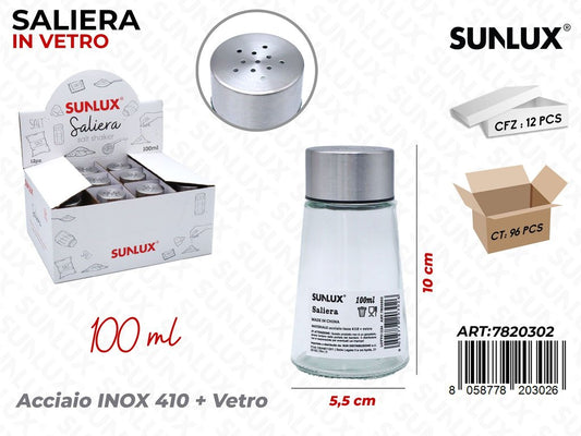 Sunlux Esp. Saliera in Vetro 100ML 5.5*10CM