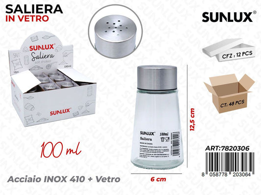 Sunlux Esp. Saliera in Vetro 100ML 6*12.5CM