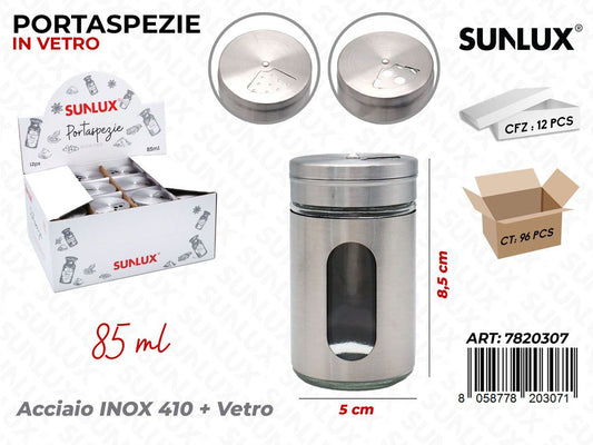 Sunlux Esp. Portaspezie in Vetro 85ML 5*8.5CM