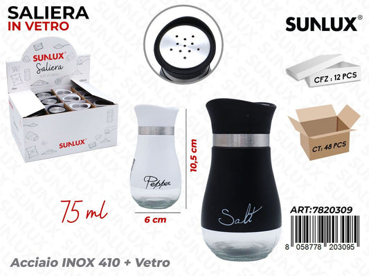Sunlux Esp. Saliera in Vetro 75ML 6*10.5CM