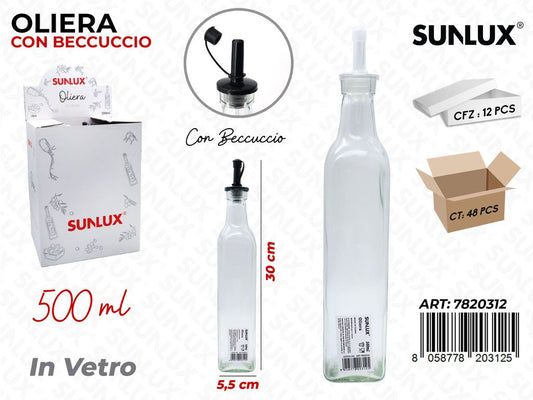 Sunlux Esp. Oliera in Vetro 500ML 5.5*30CM