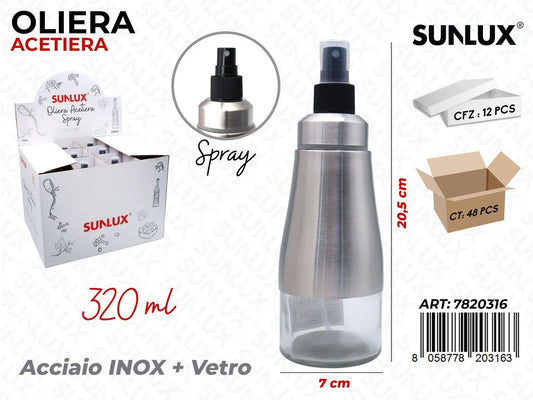 Sunlux Esp. Oliera-acetiera in Vetro Spray 320ML 7*20.5CM