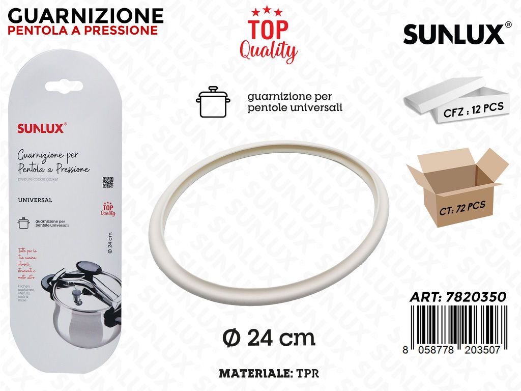 Sunlux Guarnizione Pentola a Pressione Tpr 24CM/ Pz da 12