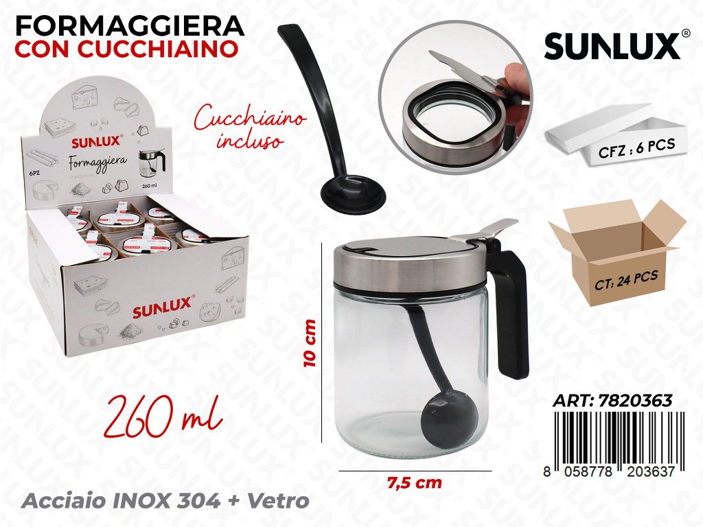 Sunlux Esp. Formaggiera ACC.304 260ML 10*7.5CM