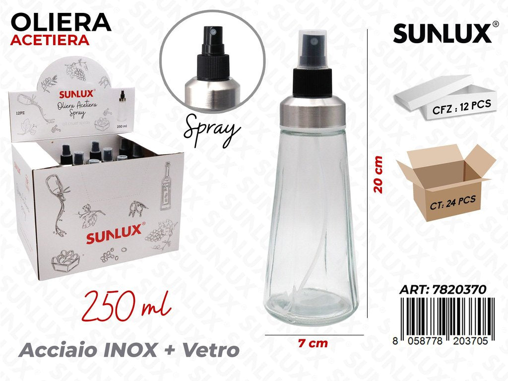 Sunlux Oliera Acetiera Spray INOX*VE 250ML 7*20CM