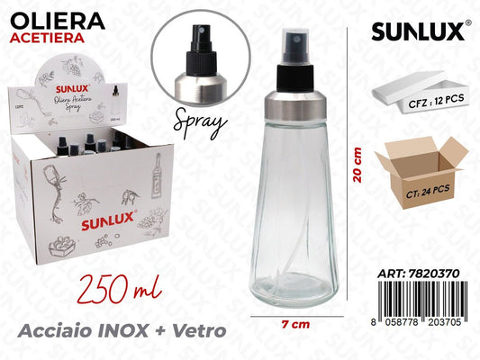 Sunlux Oliera Acetiera Spray INOX*VE 250ML 7*20CM
