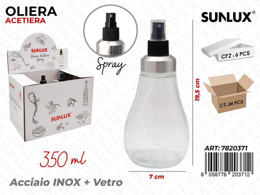 Sunlux Oliera Acetiera Spray INOX*VE 350ML 7*19.5CM