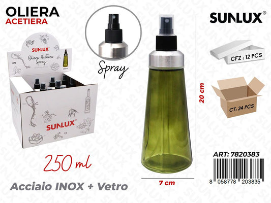 Sunlux Oliera Acetiera Spray INOX*VE 250ML 7*20CM