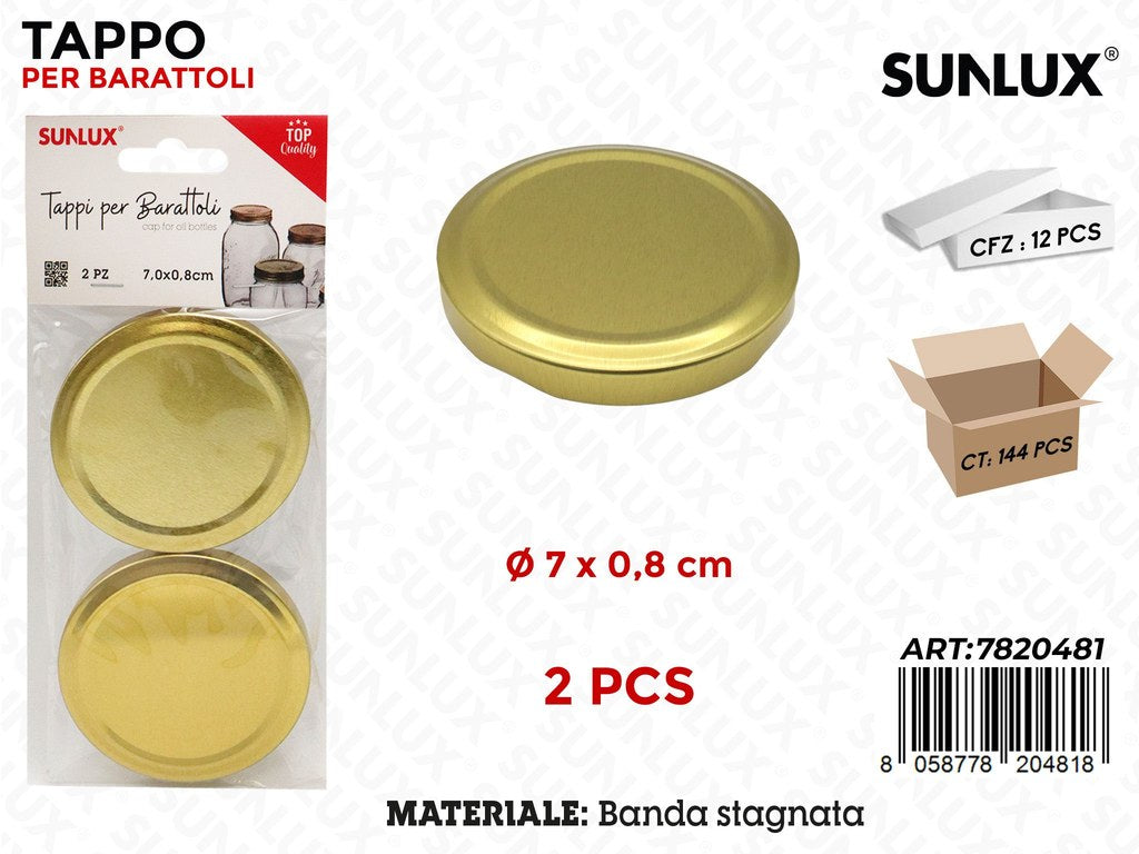 Sunlux Tappo Barattoli 2PCS D.7*0.8CM