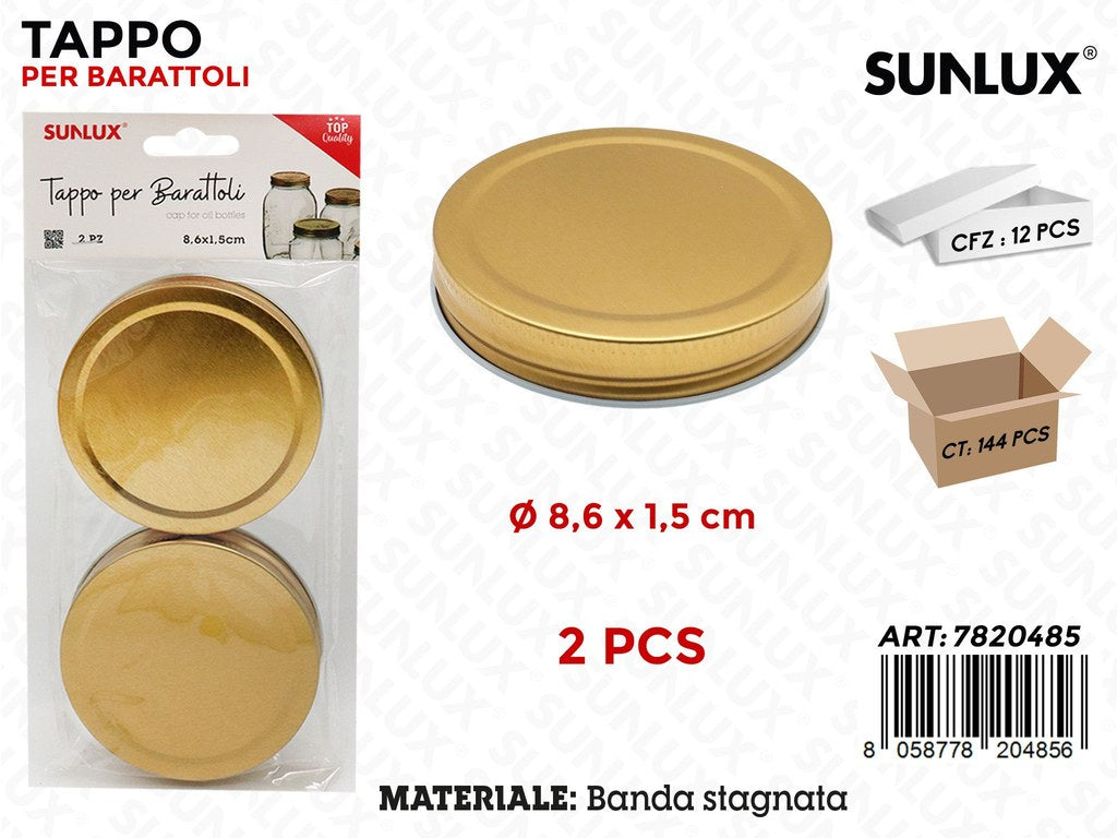 Sunlux Tappo per Barattoli 2PCS D.8.6*1.5CM