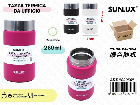 Sunlux Borraccia Termica 260ML 7*12.5CM Ass.