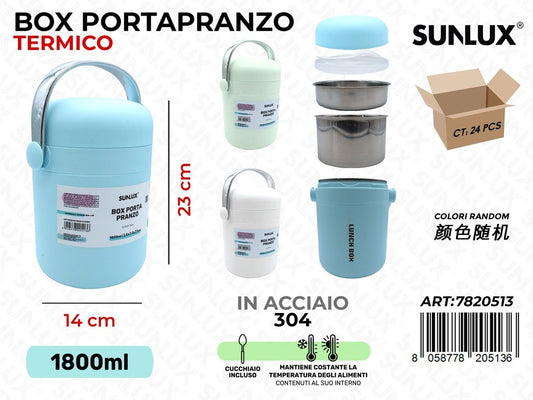 Sunlux Box Portapranzo Termico ACC.304 14*23CM 1.8L