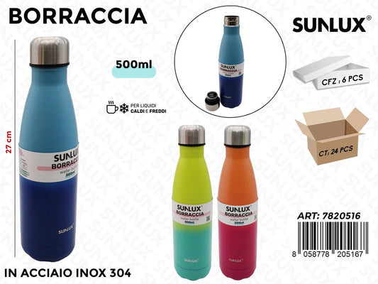 Sunlux Borraccia Acc. 304 Ass. 500ML 27CM