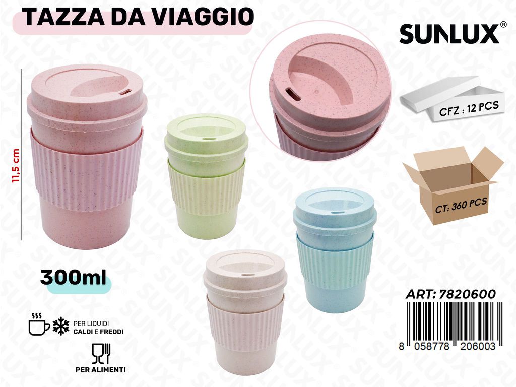 Sunlux Tazza da Viaggio Ass. 300ML 11.5CM