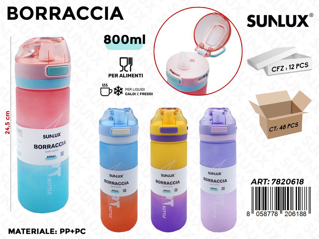 Sunlux Borraccia Ass. 800ML 24.5CM