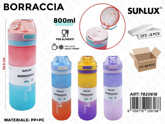 Sunlux Borraccia Ass. 800ML 24.5CM