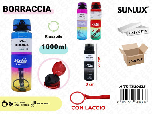 Sunlux Borraccia Ass. 1L 8*27CM