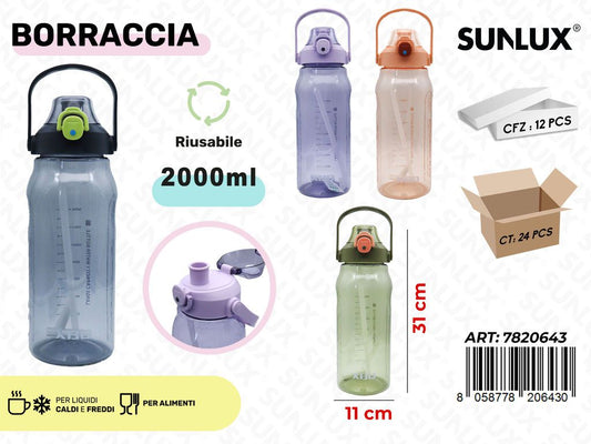 Sunlux Borraccia Ass. 2L 11*31CM