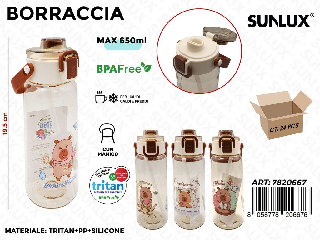 Sunlux Borraccia Bambini Ass. 19.5CM*650ML