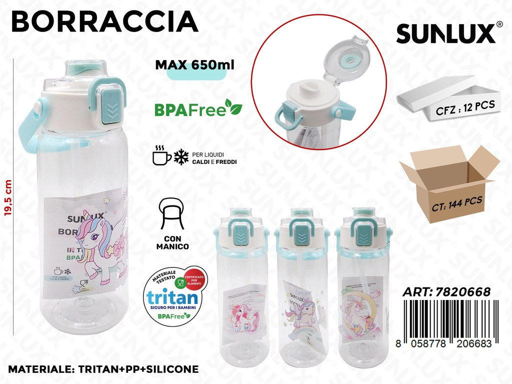 Sunlux Borraccia Bambine ASS.19.5CM 650ML