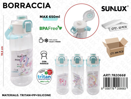 Sunlux Borraccia Bambine ASS.19.5CM 650ML