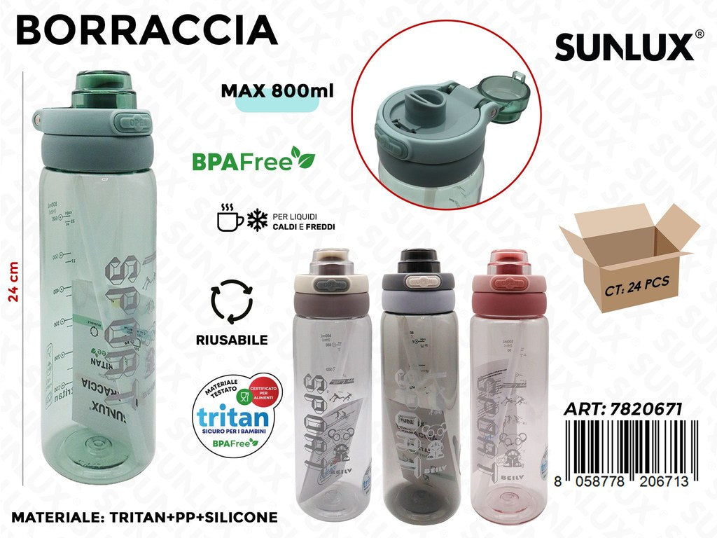 Sunlux Borraccia Bambini Ass. 24CM*800ML