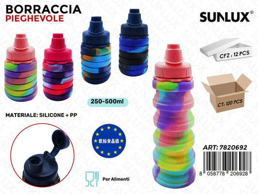 Sunlux Borraccia Pieghevole Ass. 250-500ML