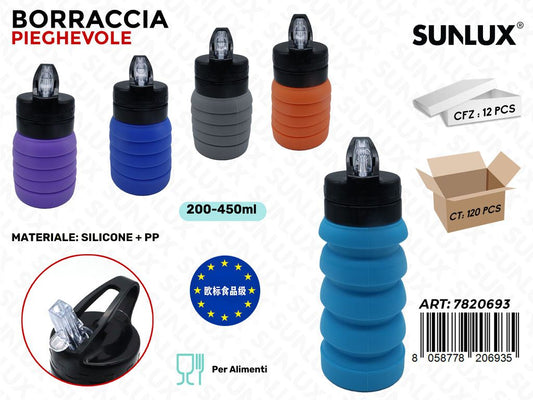 Sunlux Borraccia Pieghevole Ass. 200-450ML
