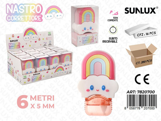 Nastro Correttore Rainbow 6Mt*5Mm