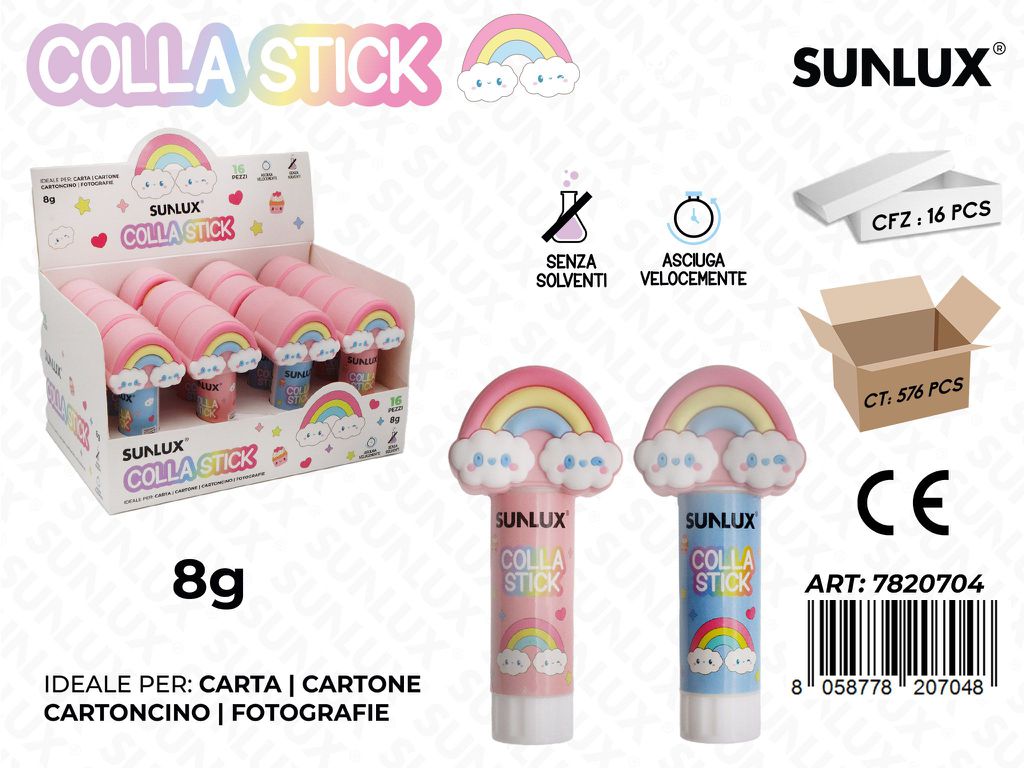 Colla Stick Rainbow 8Gr Ass.