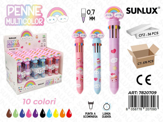 Penne Multicolor Rainbow 10Col. 0.7Mm Ass.