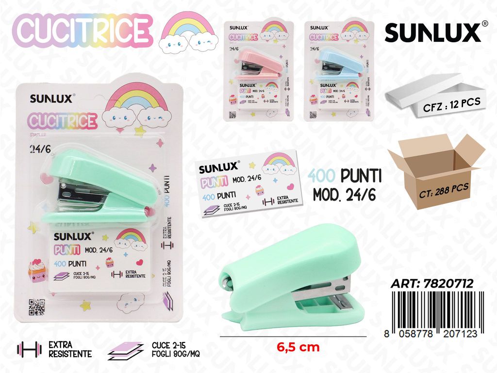Cucitrice Rainbow 6.5Cm 24/6 Ass.