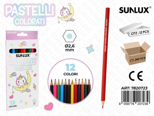 Pastelli Unicorn 12Col. D.2.6Mm