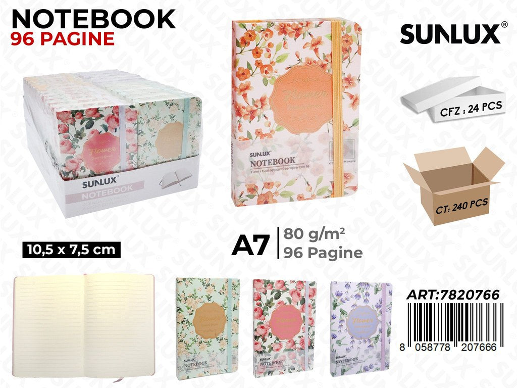 NOTEBOOK ASS. A7 10.5*7.5CM 96PAG. 80GR