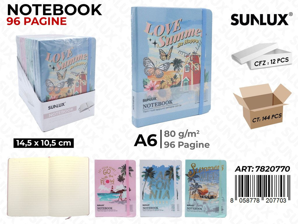 NOTEBOOK ASS. A6 14.5*10.5CM 96PAG. 80GR