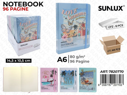 NOTEBOOK ASS. A6 14.5*10.5CM 96PAG. 80GR