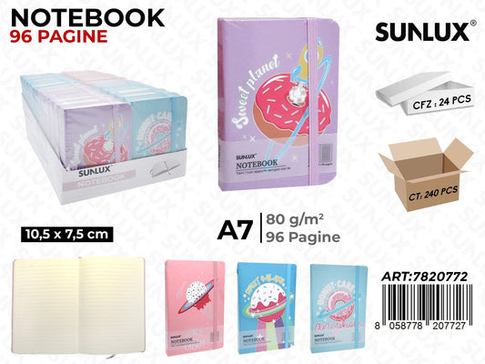 NOTEBOOK ASS. A7 10.5*7.5CM 96PAG. 80GR
