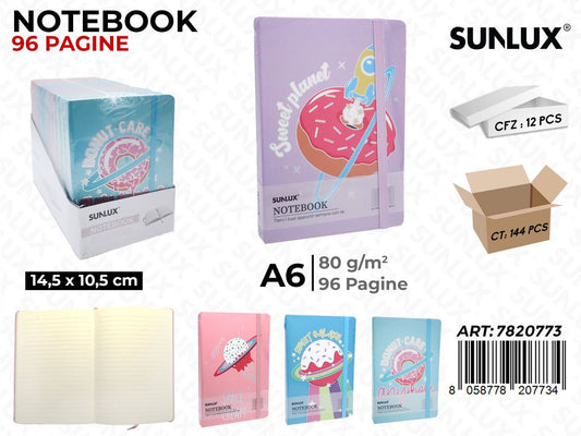 NOTEBOOK ASS. A6 14.5*10.5CM 96PAG. 80GR