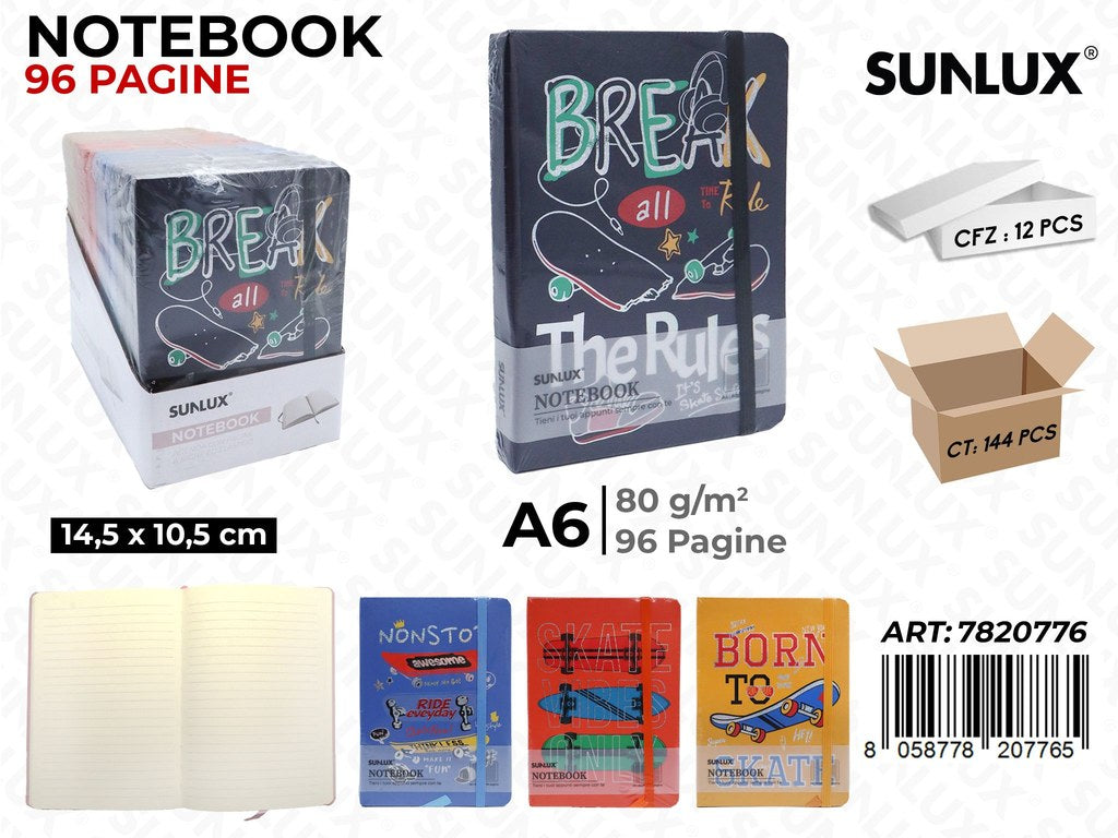NOTEBOOK ASS. A6 14.5*10.5CM 96PAG. 80GR
