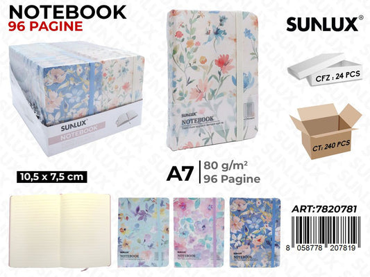NOTEBOOK ASS. A7 10.5*7.5CM 96PAG. 80GR