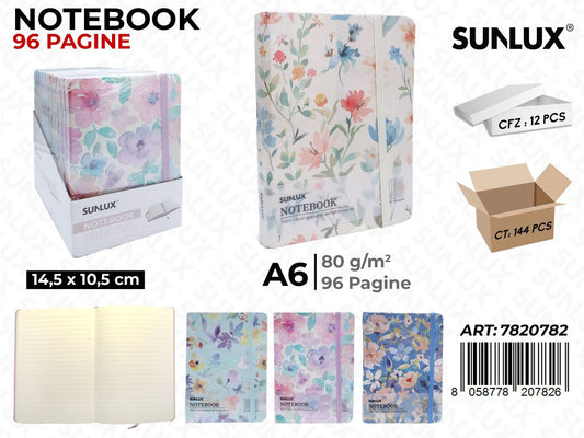 NOTEBOOK ASS. A6 14.5*10.5CM 96PAG. 80GR