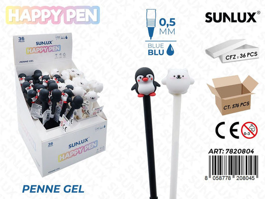 Happy Pen Gel Ass. Blu 0.5Mm Antartide