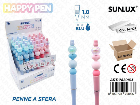 Happy Pen A Sfera Ass. 1.0Mm Blu