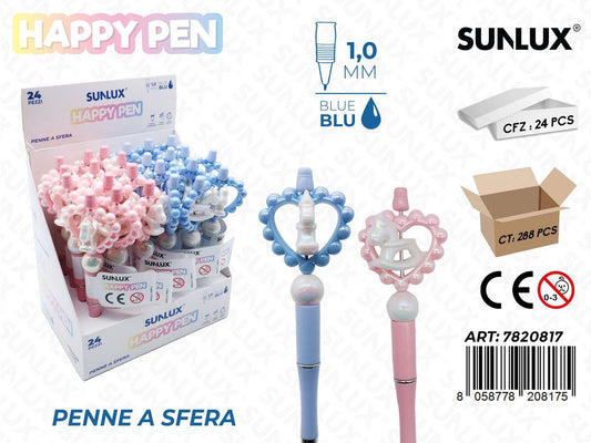Happy Pen A Sfera Ass. 1.0Mm Blu