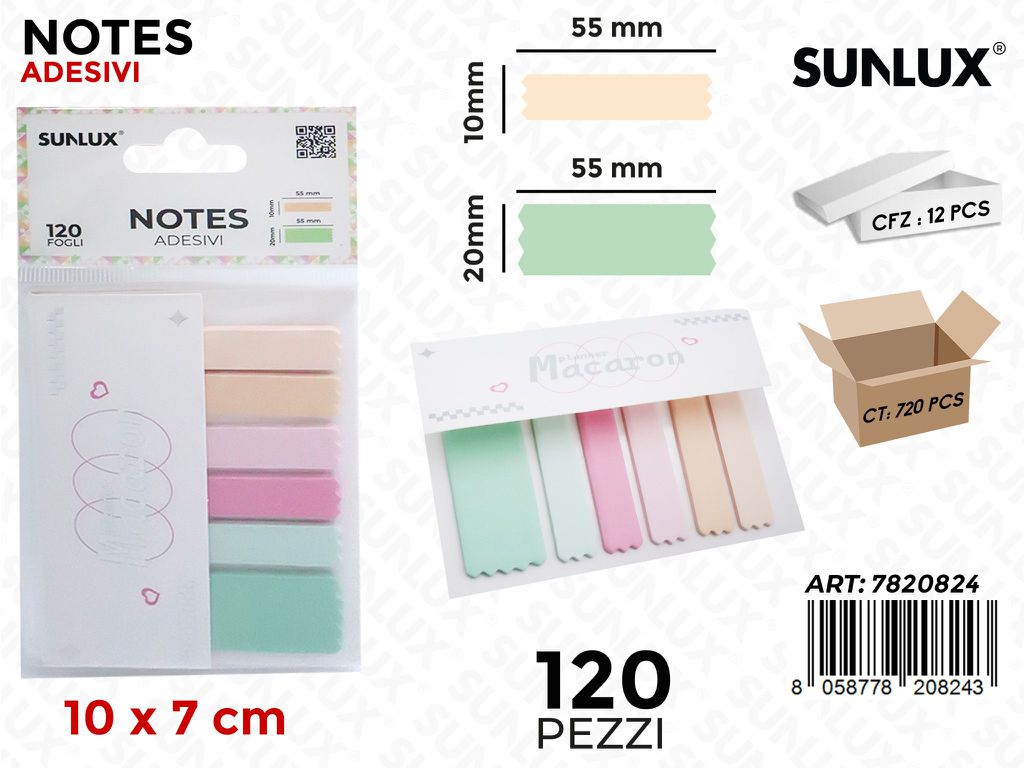 NOTES ADV 120F 10*7CM ASS.
