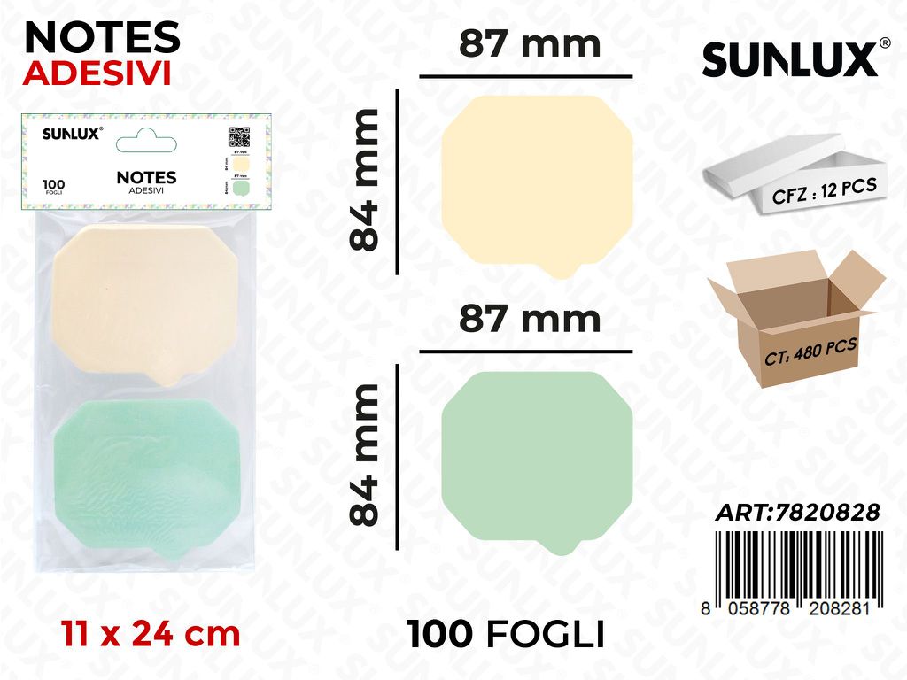 NOTES ADV 100F 11*24CM ASS.
