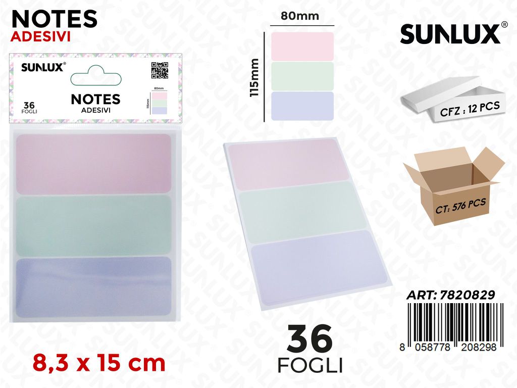 NOTES ADV 36F 8.3*15CM